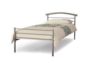 Serene Brennington Silver Metal Bed 2FT6 3FT Single Small Double 4FT6 King Size (7016840724654)