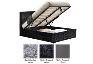 Birlea Hannover Upholstered Fabric Ottoman Bed Small Double, Double and King (5597527539878)