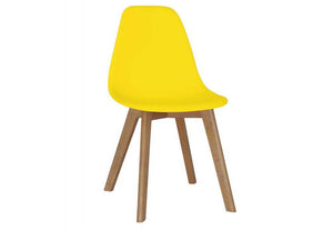 Heartlands Belgium Black Grey White Yellow Plastic (PP) wBeech Legs Dining Chair (7485880271022)