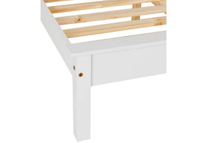Seconique Monaco White Low Foot End Wooden Bed 5FT King Size (5756188885158)