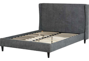 Seconique Amelia Dark Grey Upholstered Fabric Bed 4FT6 Double 5FT King Size (5669222842534)