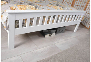 Serene Amelia Honey Oak Opal White Hevea Wooden Bed 3FT 4FT Double 5FT 6FT (6677603090606)