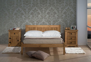 Birlea Rio Pine, White Wooden Bed Frame 3FT Single, Small Double and Double (5597558407334)