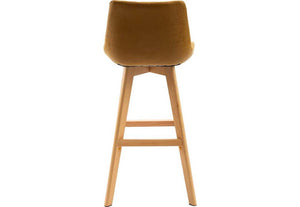 Seconique Brisbane Grey and Mustard Faux Leather Bar Chair Set of 2 (5741436502182)
