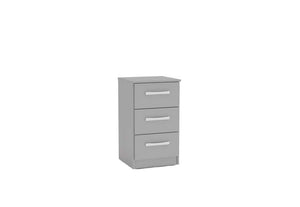 Lynx Grey Gloss Bedroom Furniture Wardrobe Chest Bedside by Birlea (6771306594478)
