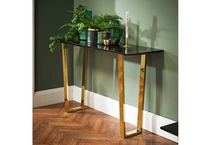LPD Furniture Antibes Black High Gloss Console Table (6556412543150)