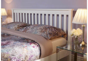 Serene Heather Honey Oak Opal White Hevea Wooden Bed 3FT 4FT Double 5FT 6FT (6677561901230)