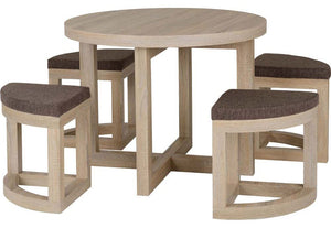 Seconique Cambourne Light Sonoma Solid Oak Stowaway Dining Set (5739491393702)