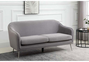 Birlea Novello Grey Upholstered Fabric Sofa 2 Seater and 3 Seater (5699227680934)