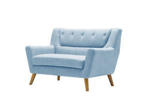 Birlea Lambeth Duck Egg Blue,Grey Large Medium Chair Upholstered Fabric Sofa (5600597246118)