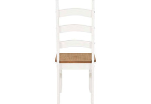 Seconique Corona Distressed Waxed Pine Grey and White Dining Chair (5780959396006)