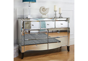 Birlea Palermo Mirrored Glass 2 Over 2 and 3 Over 4 Chest of Drawer (5600463421606)