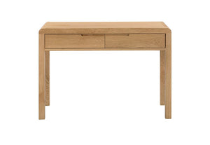 Julian Bowen Curve Waxed Oak 2 Drawer Dressing Table & Stool (5805842989222)