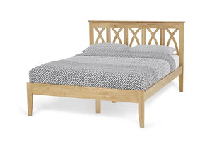 Serene Autumn Honey Oak Opal White Hevea Wooden Bed 3FT 4FT Double 5FT 6FT (6675386826926)