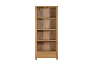 Julian Bowen Curve Waxed Oak 4 Shelf Bookcase (5805850132646)