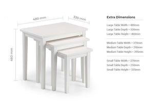 Julian Bowen Cleo White Nest of Tables (6933844754606)