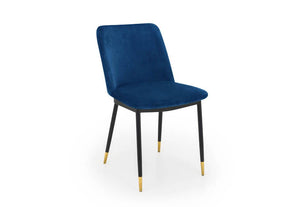 Julian Bowen Delaunay Grey, Blue, Mustard & Dusky Pink Velvet Dining Chair (7582826397870)