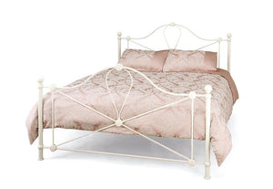 Serene Lyon Ivory Gloss Metal Bed 3FT Single Small Double 4FT6 Double 5FT King (7016866971822)