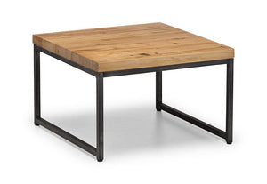 Julian Bowen Brooklyn Solid Oak & Gunmetal Coffee Table (5644575768742)