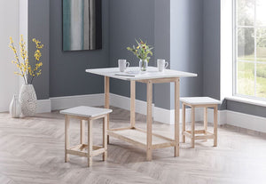 Julian Bowen Bergen White Fold Down Bar Set (5801716973734)