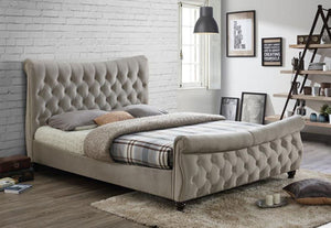 Birlea Copenhagen Warm Stone Upholstered Fabric Bed 5FT King and 6FT Super King (5597375103142)