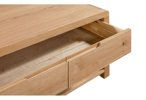 Julian Bowen Curve Waxed Solid Oak Recessed Handles Coffee Table (5644583403686)