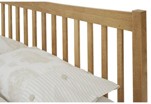 Serene Alice Honey Oak Opal White Hevea Wooden Bed 3FT 4FT Double 5FT 6FT (6677628780718)