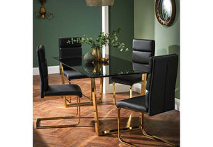 LPD Furniture Antibes Black and White Faux Leather Dining Chair (6074431602862)