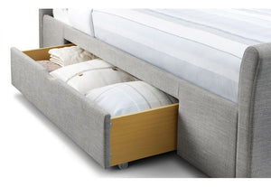 Julian Bowen Capri Fabric Upholstered Bed with 2 Underbed Drws Double 5FT King (6048933740718)