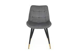 Julian Bowen Hadid Grey & Green Velvet Dining Chair (7582911922350)