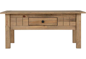 Seconique Panama Natural Wax 1 Drawer Coffee Table (5754545471654)