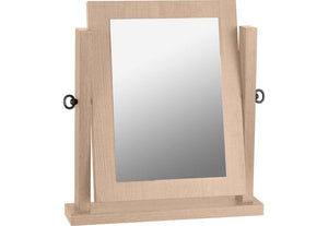 Seconique Lisbon Black Wood Grain and Light Oak Dressing Table Mirror (5762171109542)