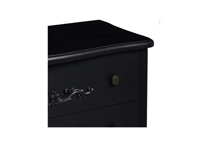 LPD Furniture Antoinette Black and White 5 Large Drawer Chest