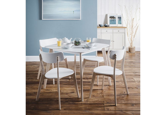 Julian Bowen Casa Matt White Square Dining Table