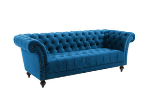 Birlea Chester 2 Seater 3 Seater Green,Grey and Midnight Blue Upholstered Sofa (5600596557990)