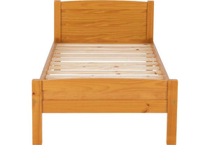 Seconique Amber Antique Pine White Solid Pine Wooden Bed 3FT Single 4FT6 Double (5669203017894)