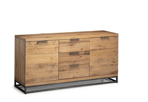 Julian Bowen Brooklyn Natural 3 Drawer 2 Cupboard Sideboard (5801648685222)