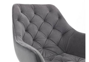 Julian Bowen Lorenzo Grey & Blue Velvet Cantilever Dining Chair (7582899175598)