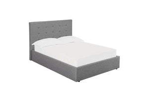 LPD Furniture Lucca Beige & Grey Upholstered Fabric Bed Single Double King Size (6164259045550)