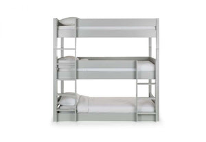Julian Bowen Trio Grey Anthracite Surf White Triple Sleeper Bunk Bed (6976281116846)
