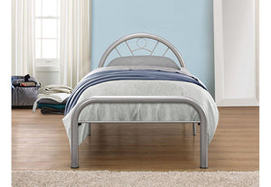Birlea Solo Silver Steel Metal Bed Frame 3FT Single - 90cm (5595933868198)