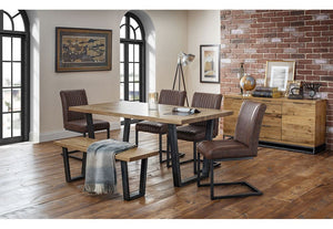 Julian Bowen Brooklyn Rustic Rectangular Dining Table (5801721888934)