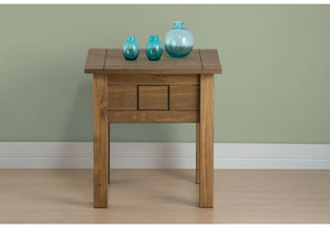 Birlea Santiago Distressed Waxed Finish Solid Pine Lamp Table (5596196765862)
