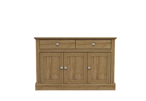 LPD Devon Oak/White, Oak/Charcoal & Oak 3 Door 2 Drawer Sideboard (6169561268398)