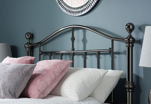 Birlea Victoria Black Nickel Steel Metal Bed Frame 4FT6 Double and 5FT King Size (5597591863462)