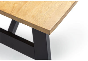Julian Bowen Hockley Black and Oak Rectangular Dining Table (5805883097254)