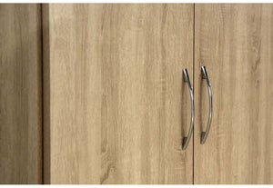 Seconique Nevada Grey, Oyster, Sonoma Oak and White 2 Door 1 Drawer Wardrobe (5762520842406)