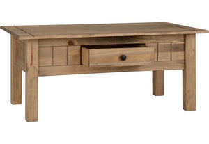 Seconique Panama Natural Wax 1 Drawer Coffee Table (5754545471654)