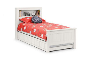 Julian Bowen Maine Surf White and Dove Grey Pine Bookcase Wooden Bed 3FT Single (5641725214886)