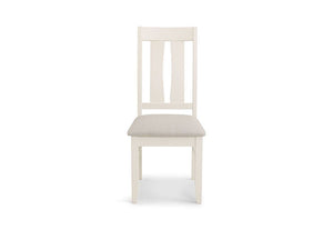 Julian Bowen Pembroke Solid Wood Ivory Laquer Dining Chair (5635521052838)
